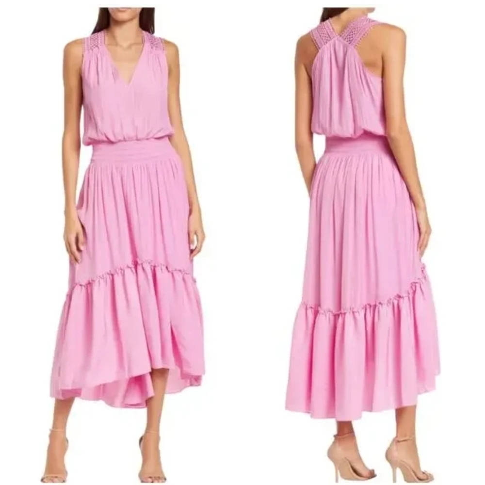 NWT Ramy Brook Pink Samantha High Low Dress Sz S